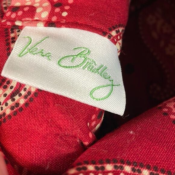 VERA BRADLEY Mesa Red Paisley Sherry Bag Purse Handbag Retired May 2006 Bandana - Picture 9 of 11